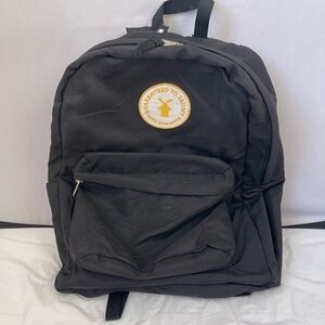 Dutch Bros Black Backpack w Yellow Windmill Logo Patch
